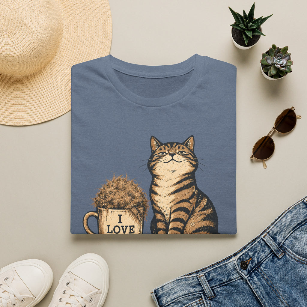 Powered By cat Hair-T-Shirt
