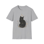 Black cat Moon Turned T-Shirt