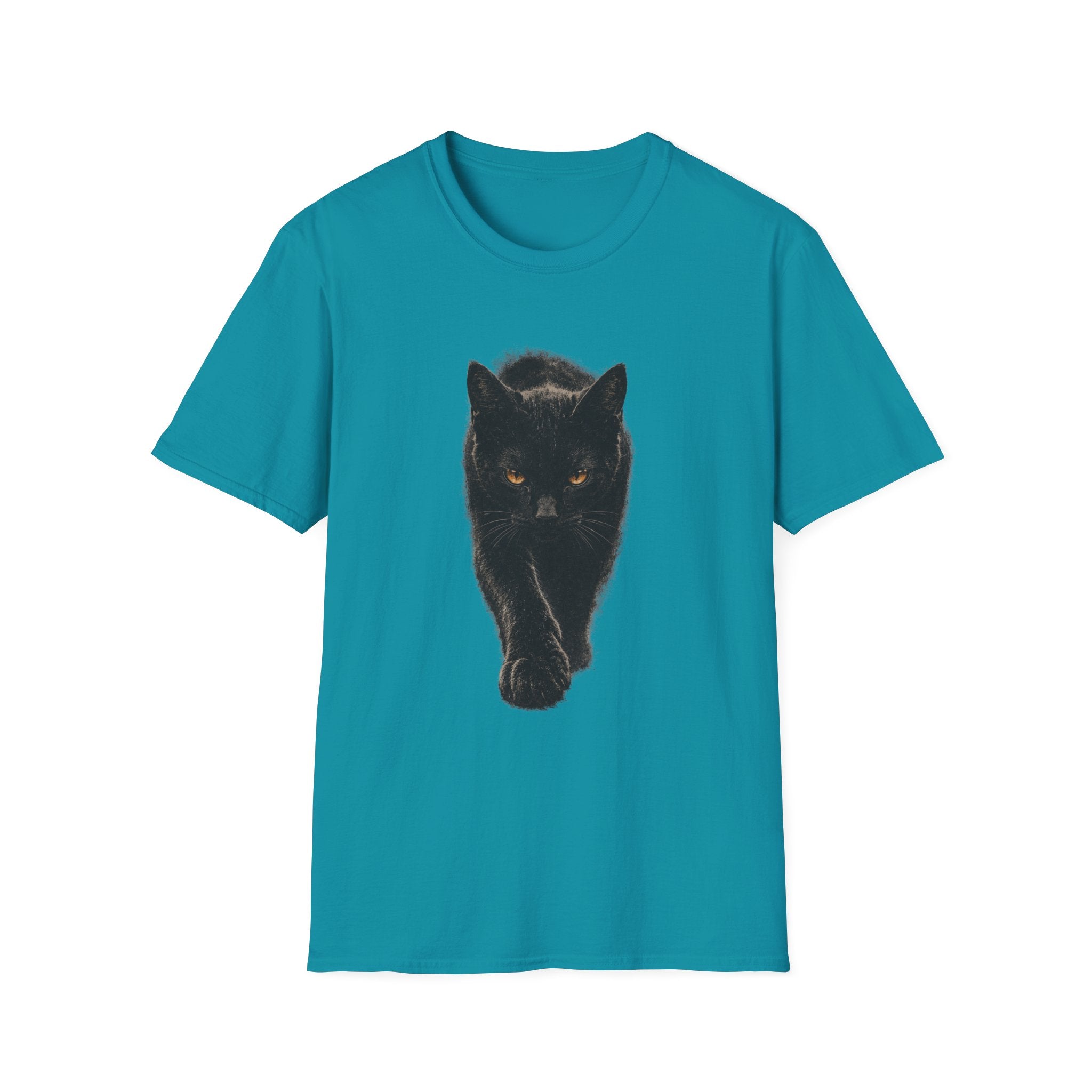 Black cat walking T-Shirt