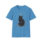 Black cat Moon Turned T-Shirt