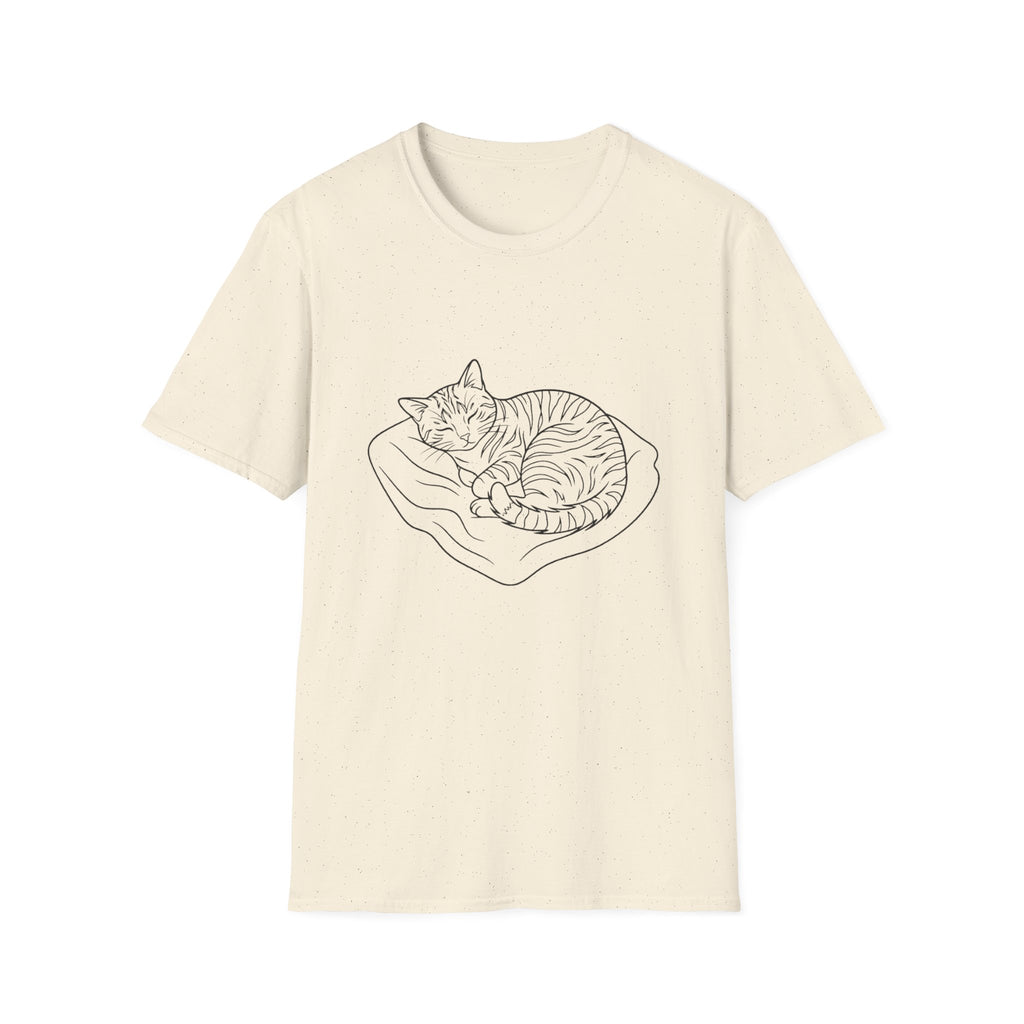 Line Art Cat Sleeping 2 T-Shirt