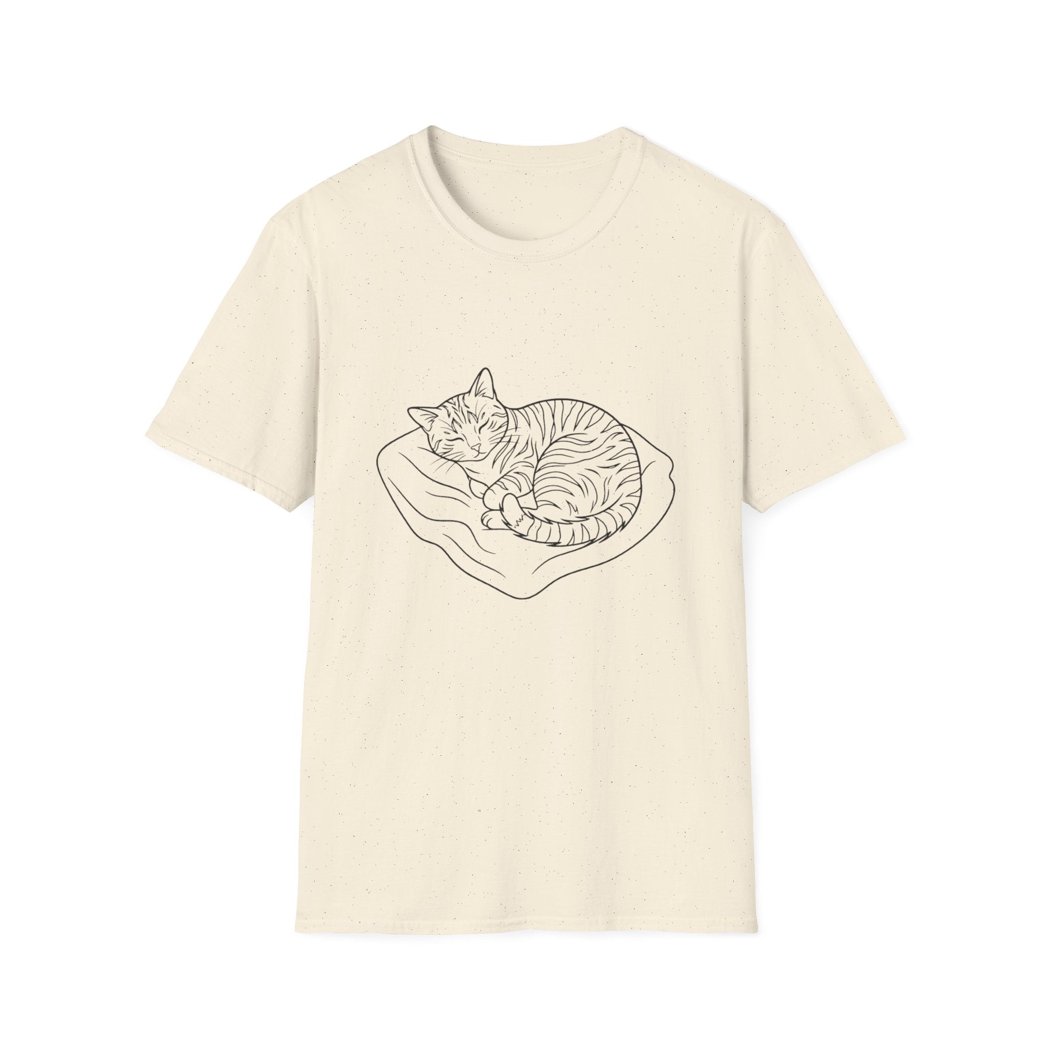 Line Art Cat Sleeping 2 T-Shirt