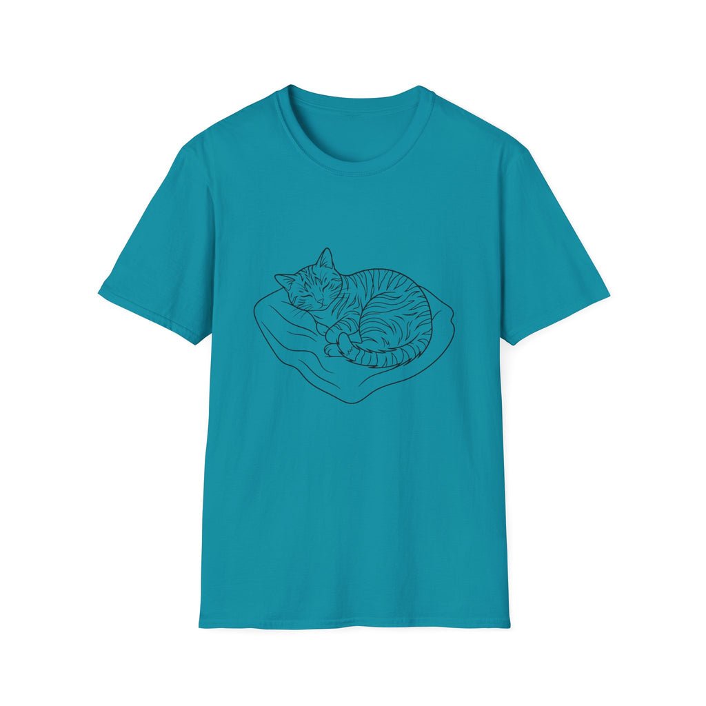 Line Art Cat Sleeping 2 T-Shirt