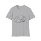 Cat Outline Black T-Shirt