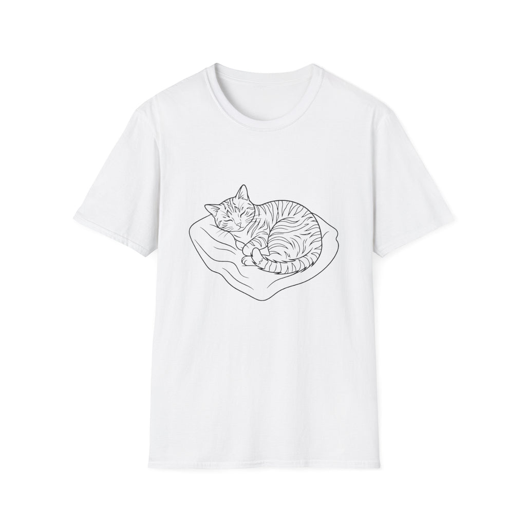 Line Art Cat Sleeping 2 T-Shirt