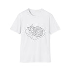 Line Art Cat Sleeping 2 T-Shirt