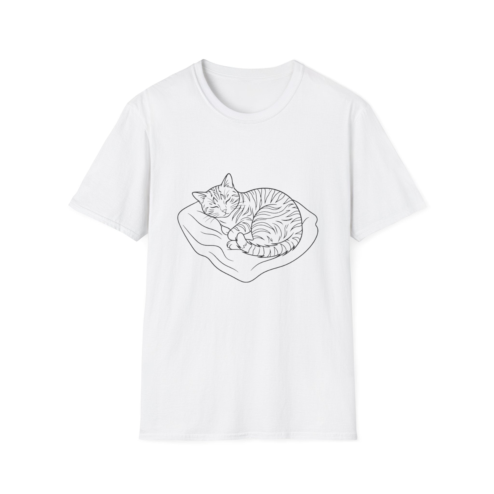 Line Art Cat Sleeping 2 T-Shirt