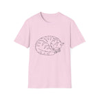 Cat Outline Black T-Shirt