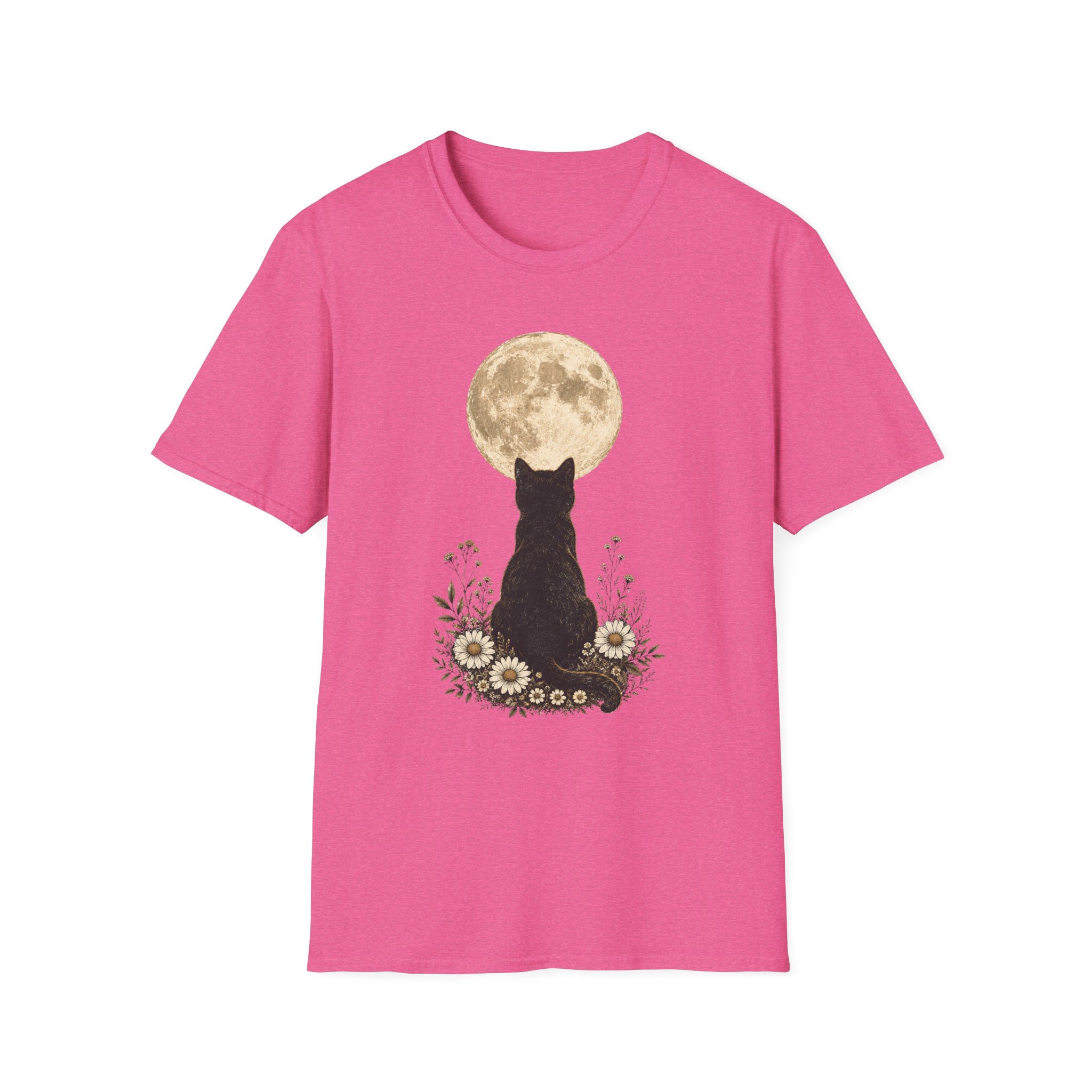 Black cat Moon T-Shirt