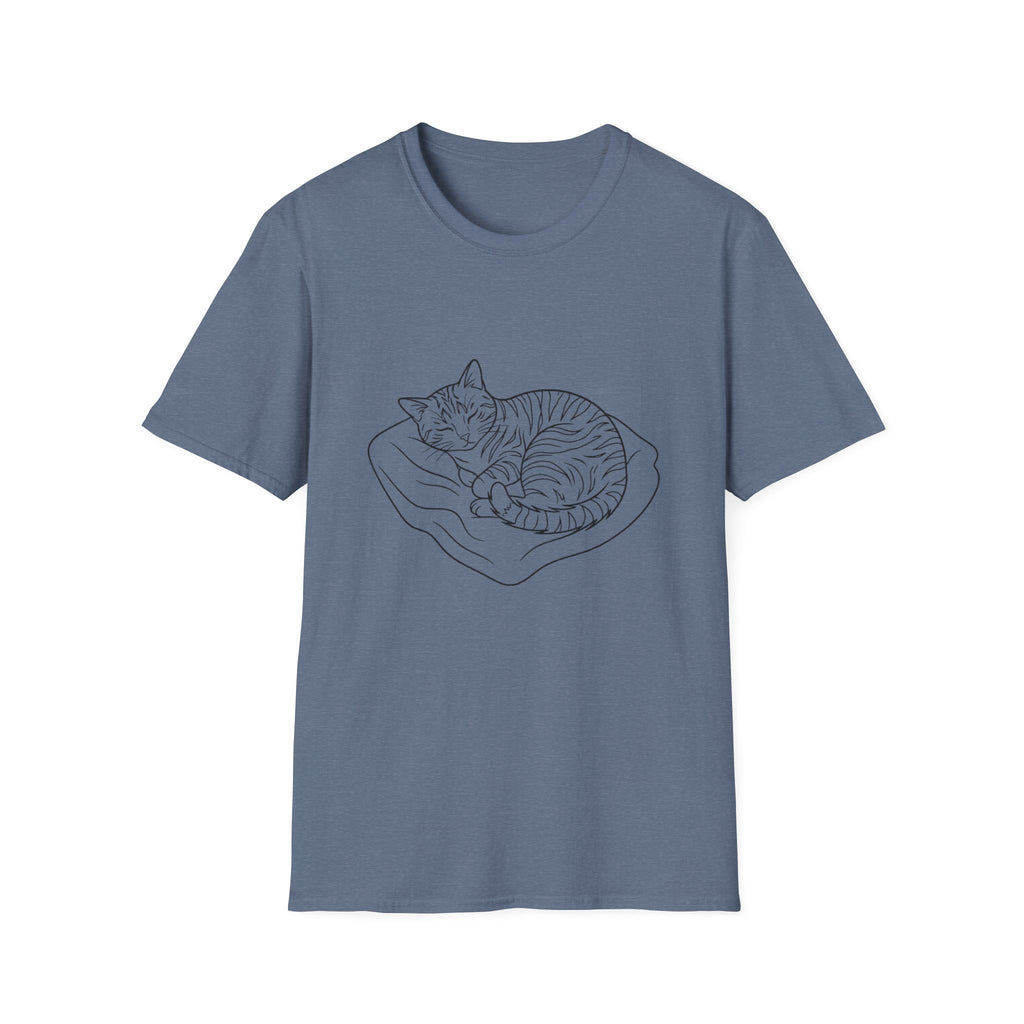 Line Art Cat Sleeping 2 T-Shirt