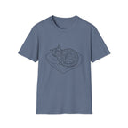Line Art Cat Sleeping 2 T-Shirt
