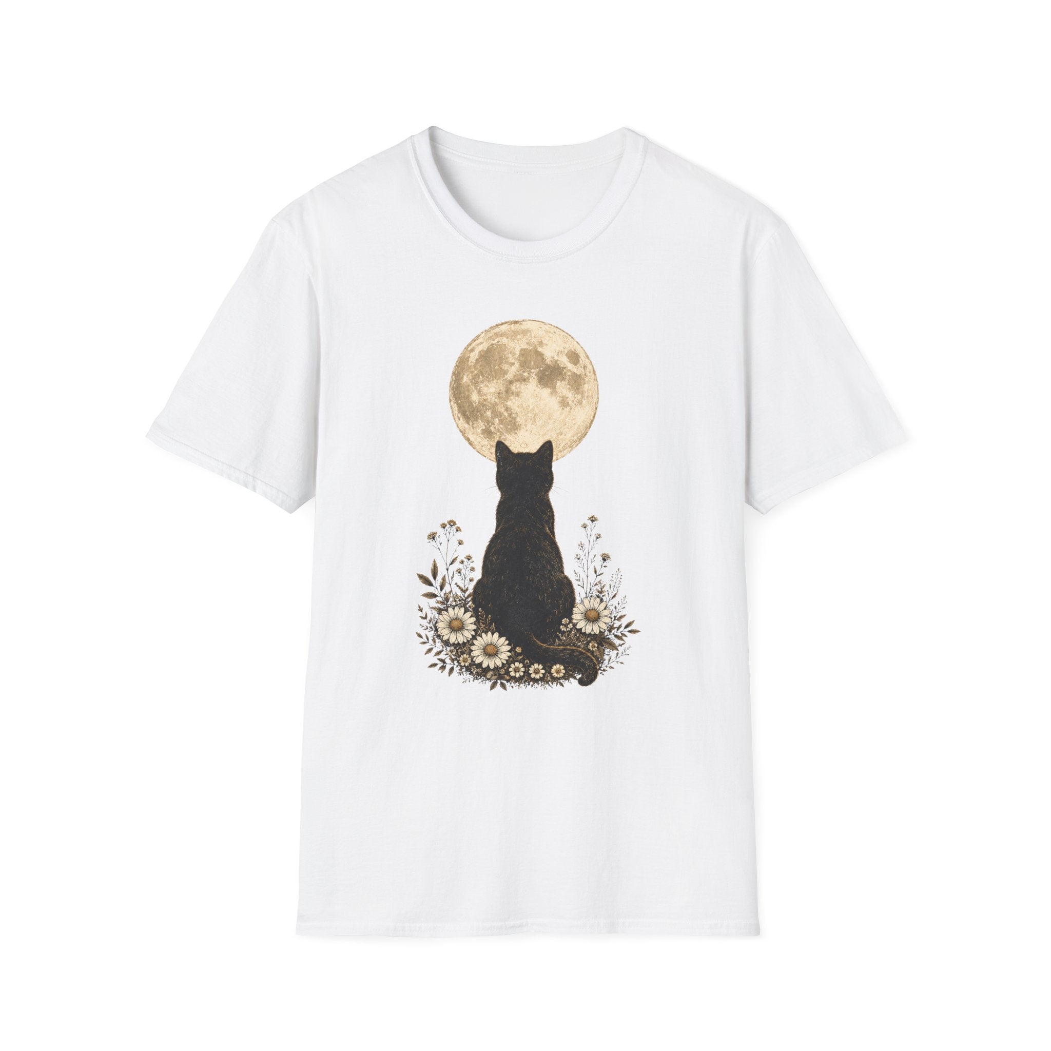 Black cat Moon T-Shirt