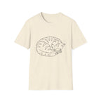 Cat Outline Black T-Shirt