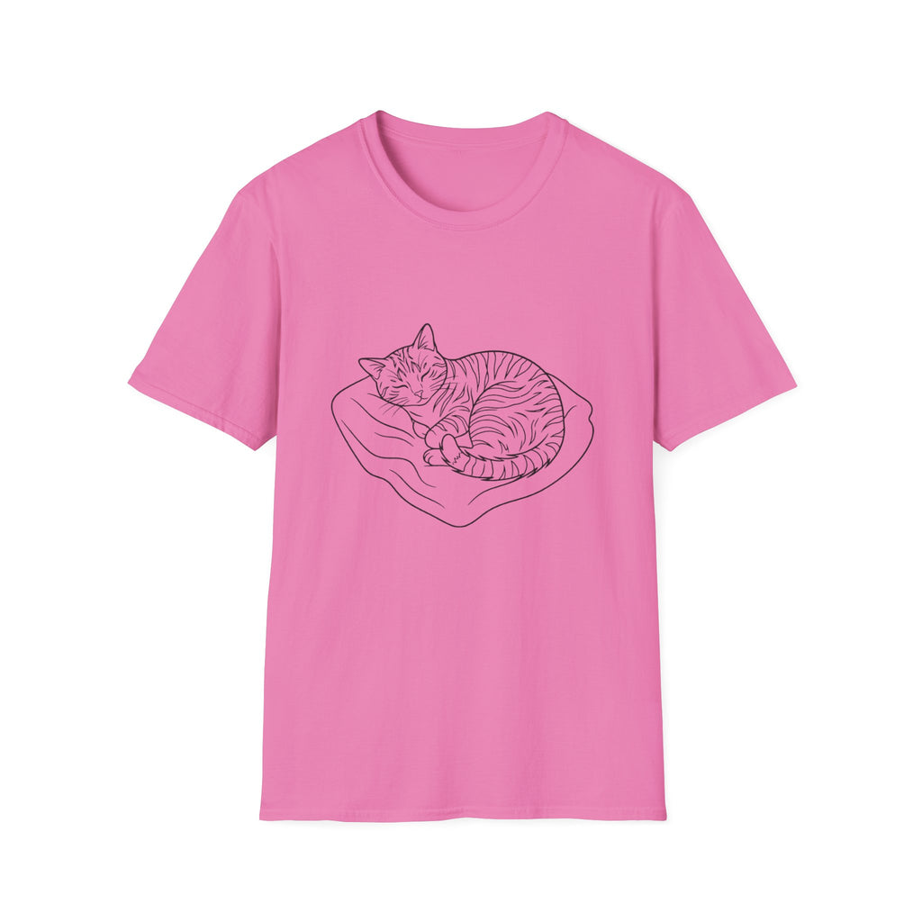 Line Art Cat Sleeping 2 T-Shirt