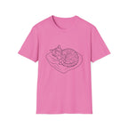 Line Art Cat Sleeping 2 T-Shirt