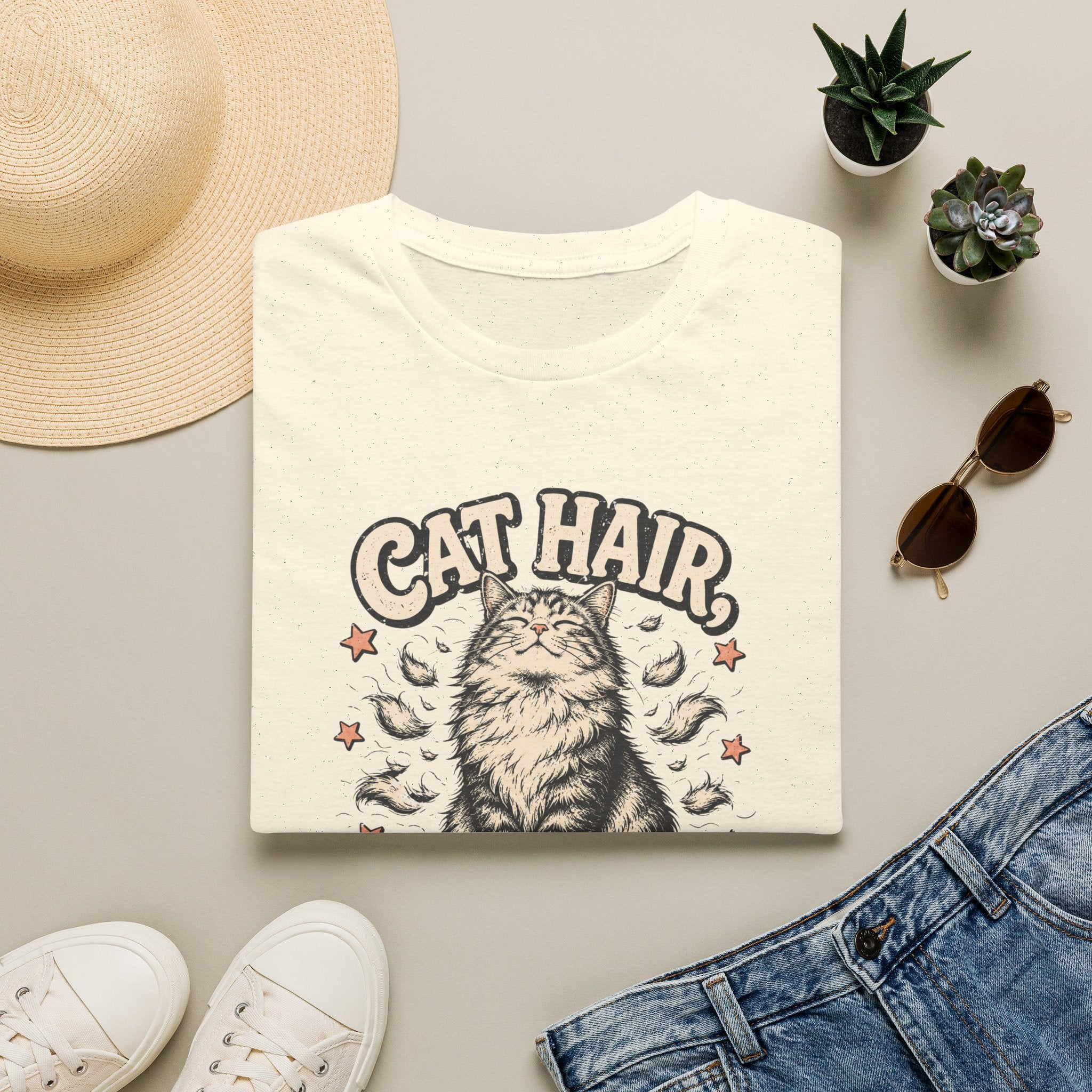 Cat Hair Don't Care T-Shirt