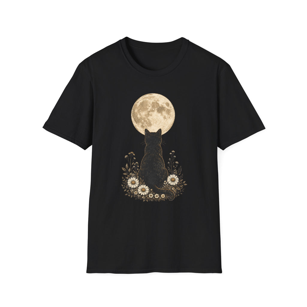 Black cat Moon T-Shirt