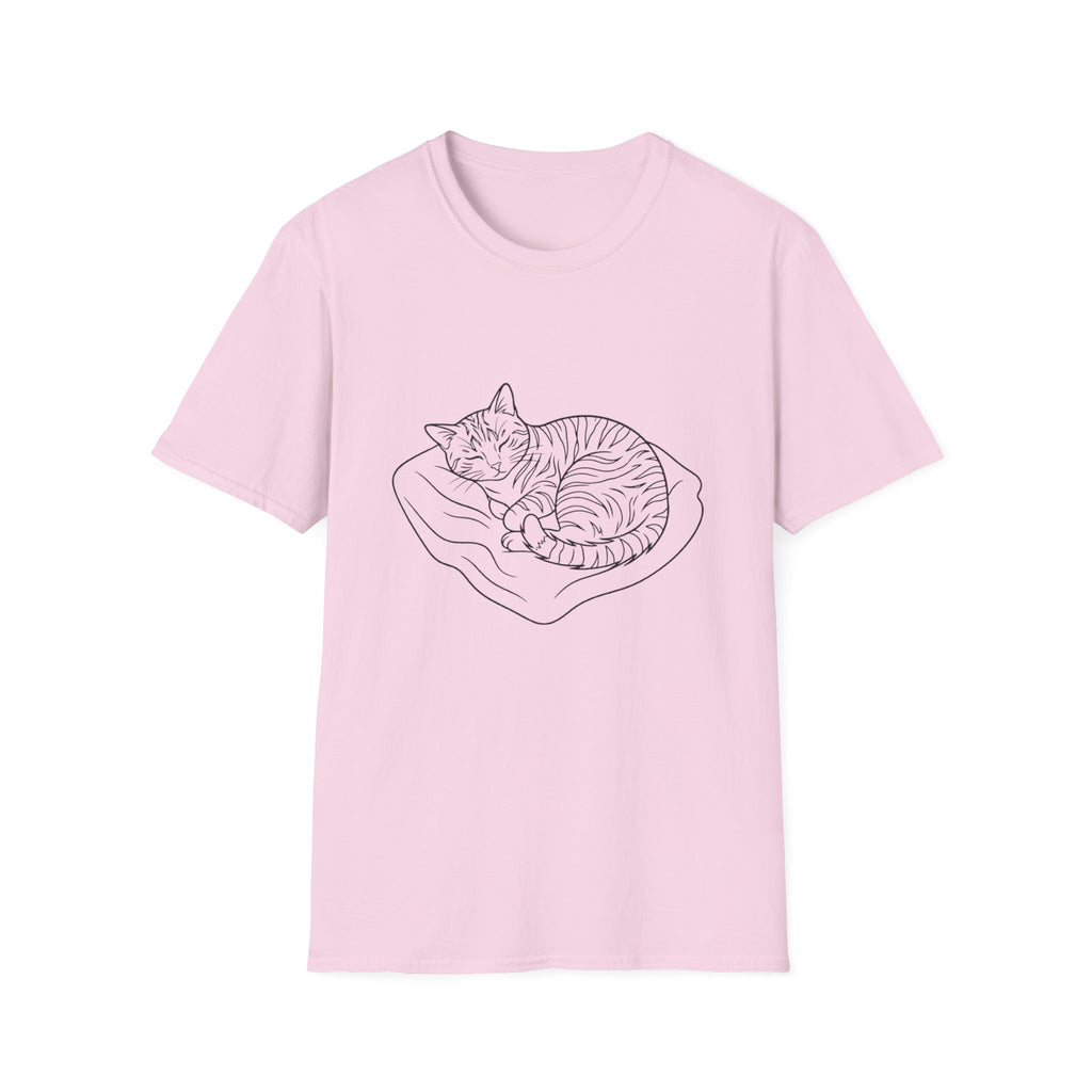 Line Art Cat Sleeping 2 T-Shirt