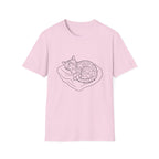 Line Art Cat Sleeping 2 T-Shirt