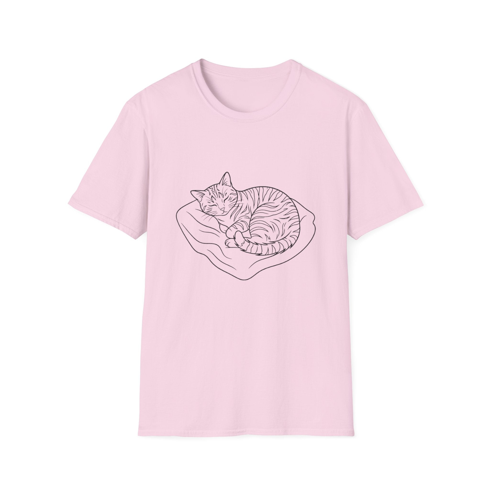 Line Art Cat Sleeping 2 T-Shirt