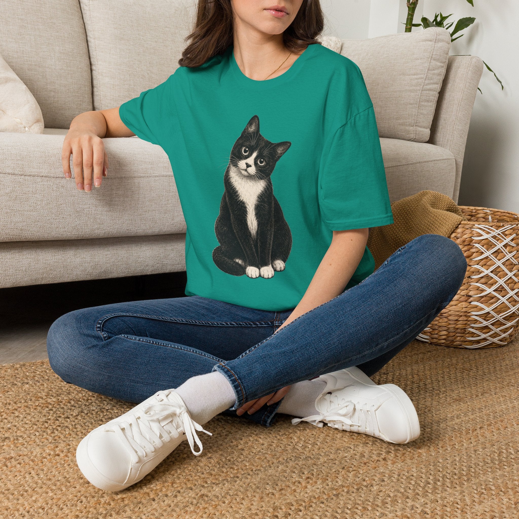 Black Tuxedo cat T-Shirt