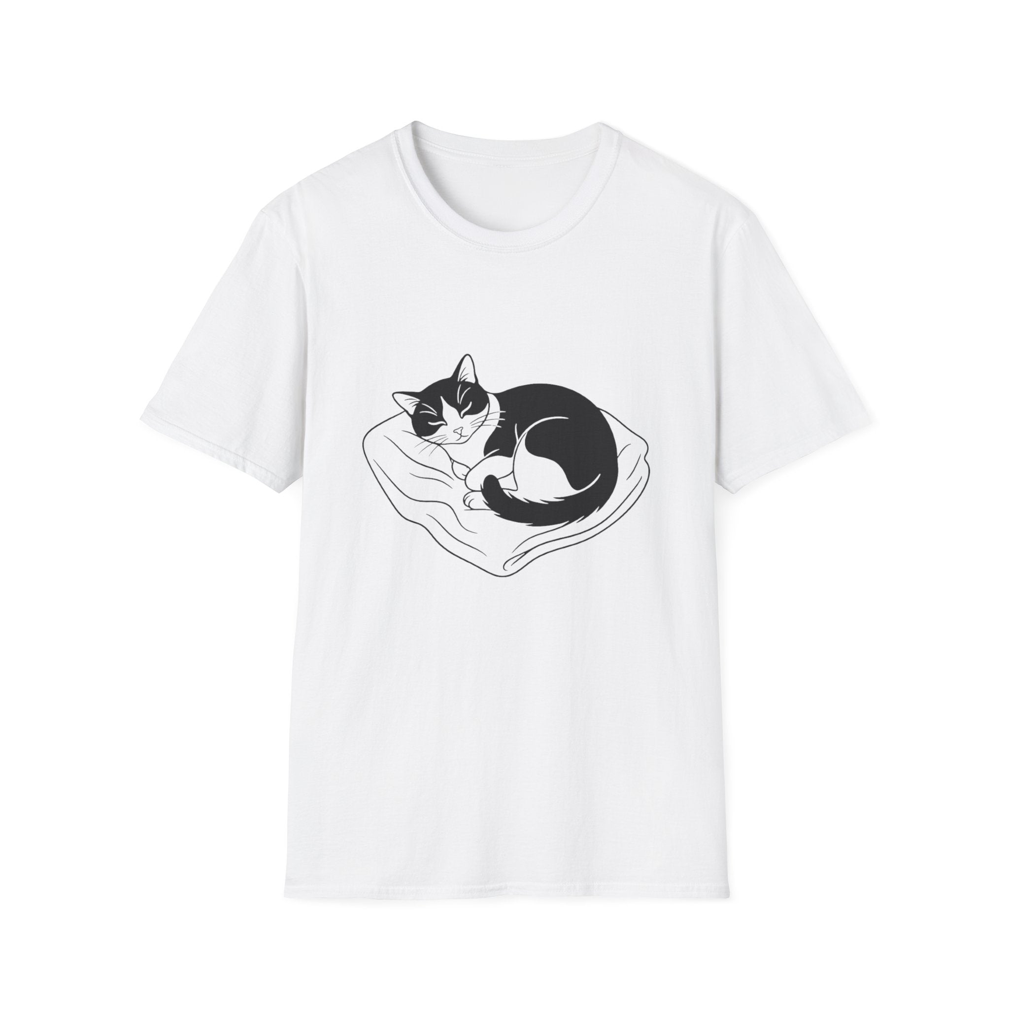 Line Art Tuxedo Sleeping T-Shirt