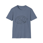 Cat Outline Black T-Shirt