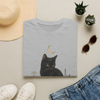 Black cat Moon Turned T-Shirt