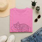 Line Art Cat Sleeping 2 T-Shirt