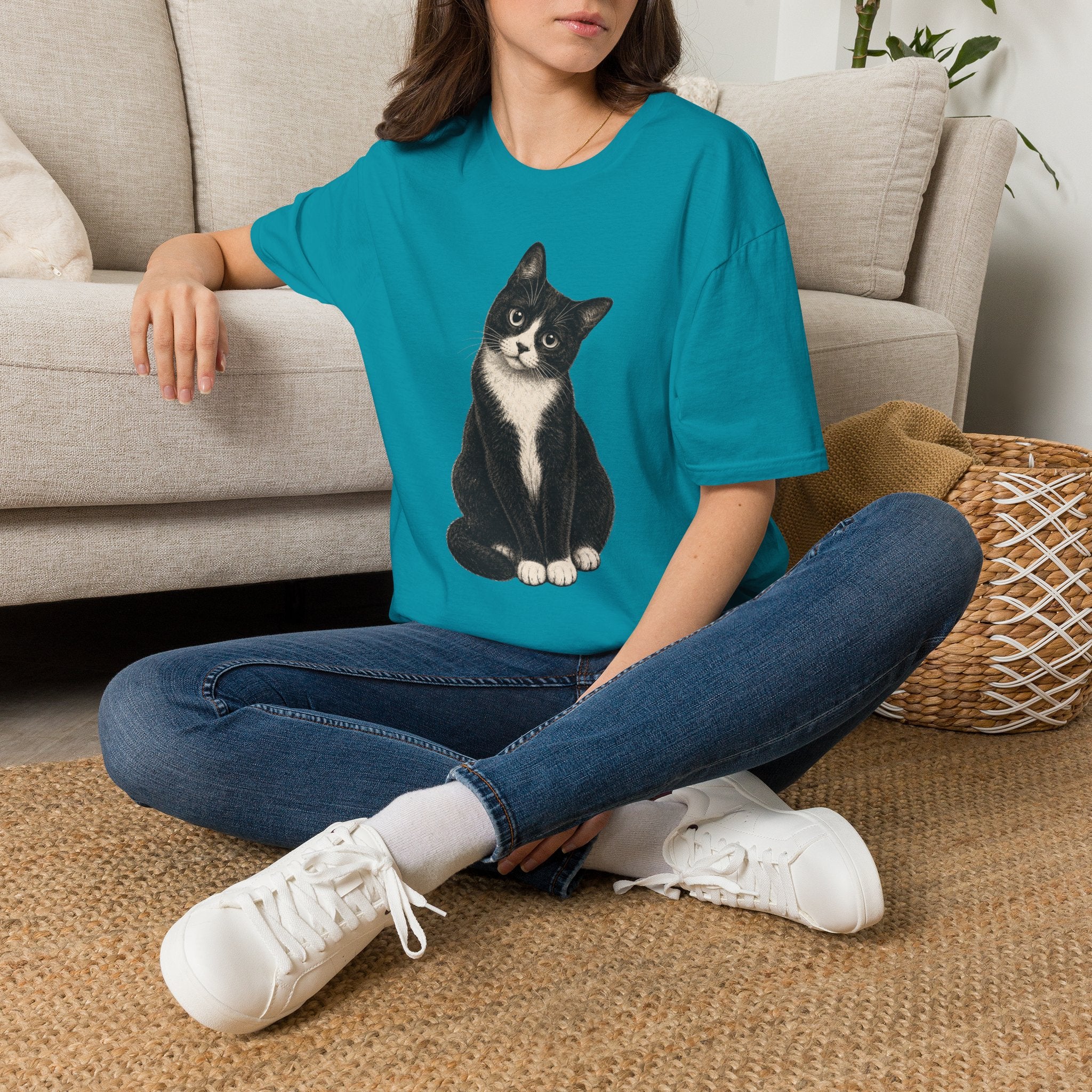 Black Tuxedo cat T-Shirt
