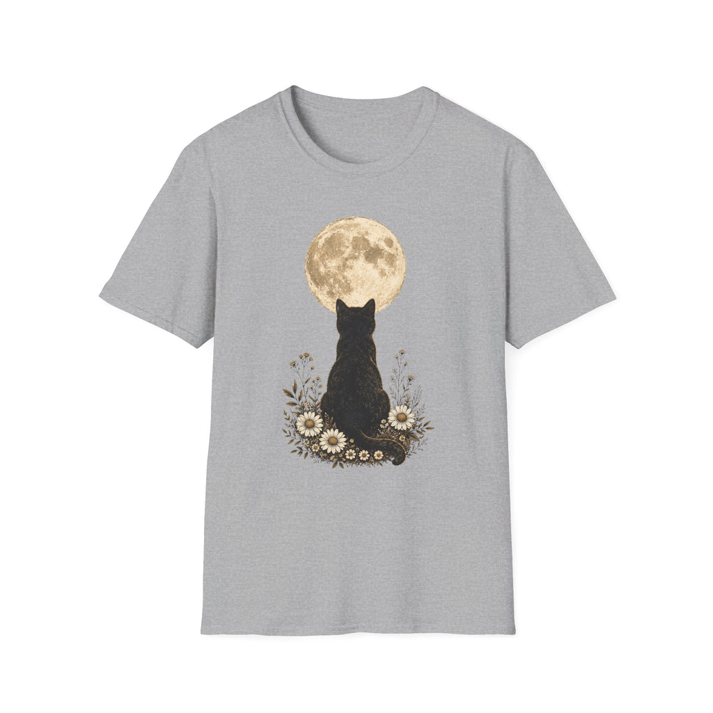 Black cat Moon T-Shirt