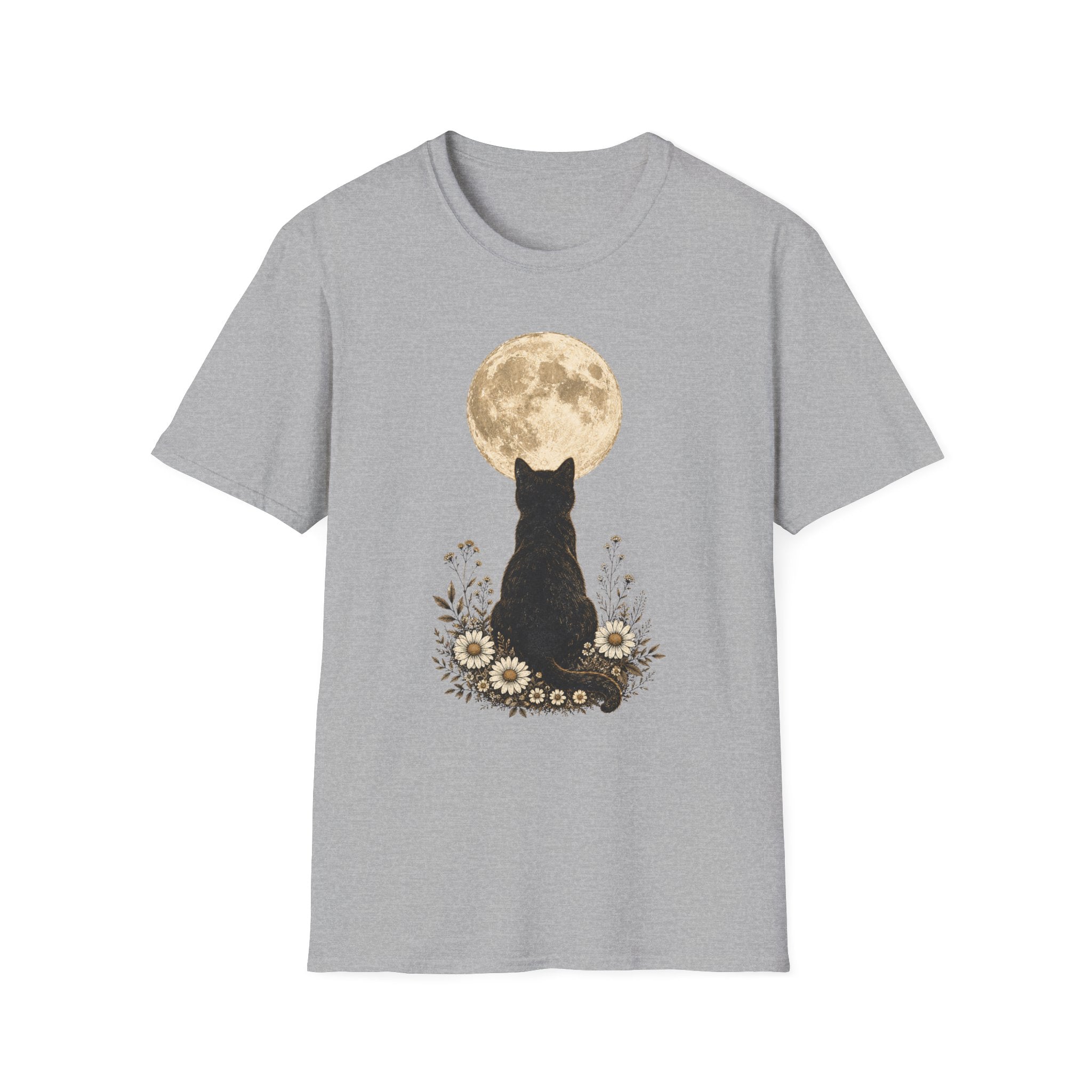 Black cat Moon T-Shirt
