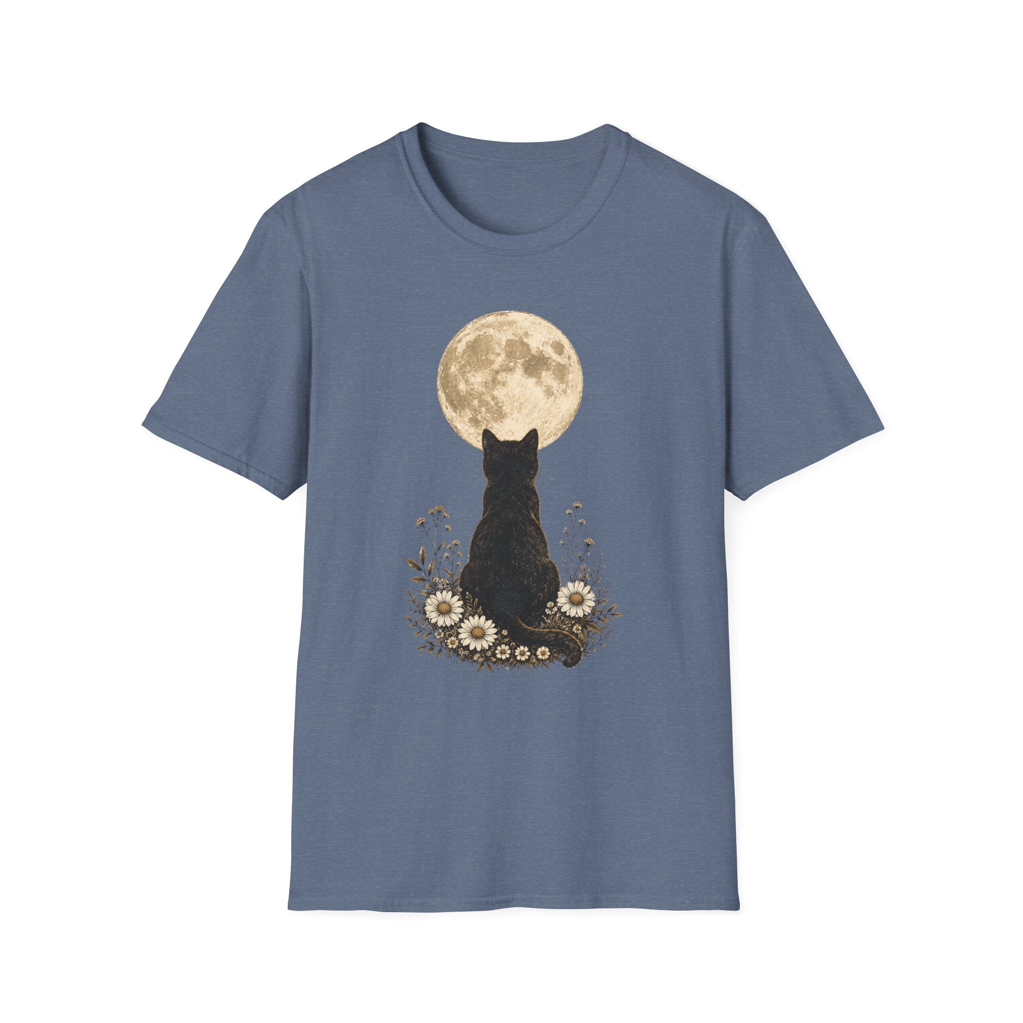 Black cat Moon T-Shirt