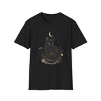 Black cat Moon Turned T-Shirt