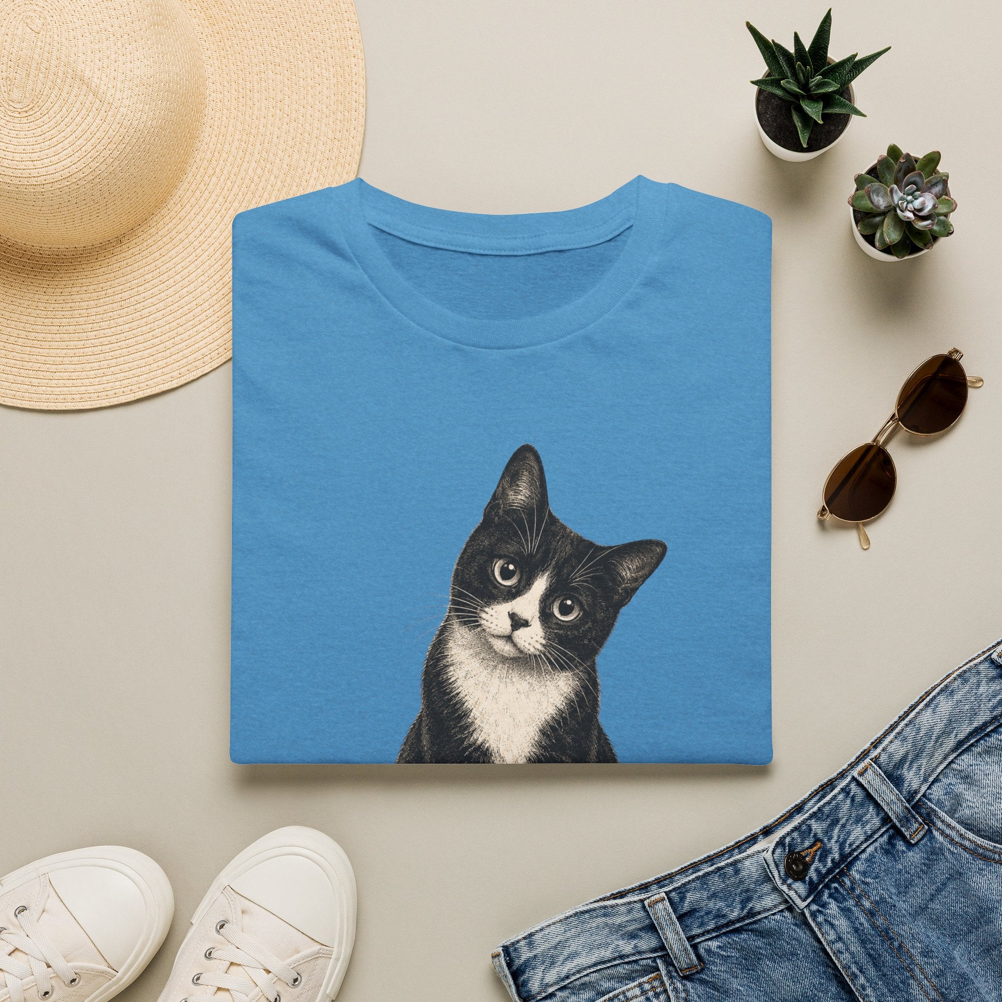 Black Tuxedo cat T-Shirt