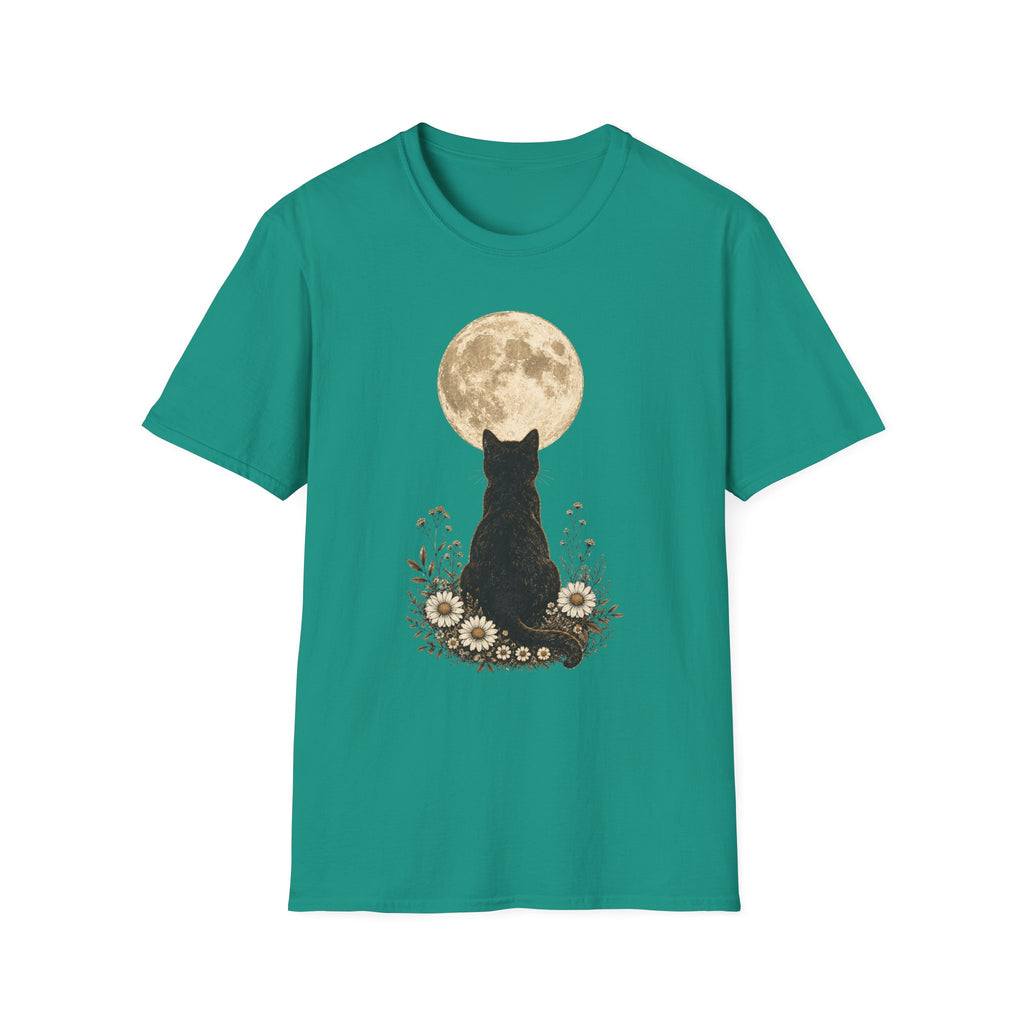 Black cat Moon T-Shirt