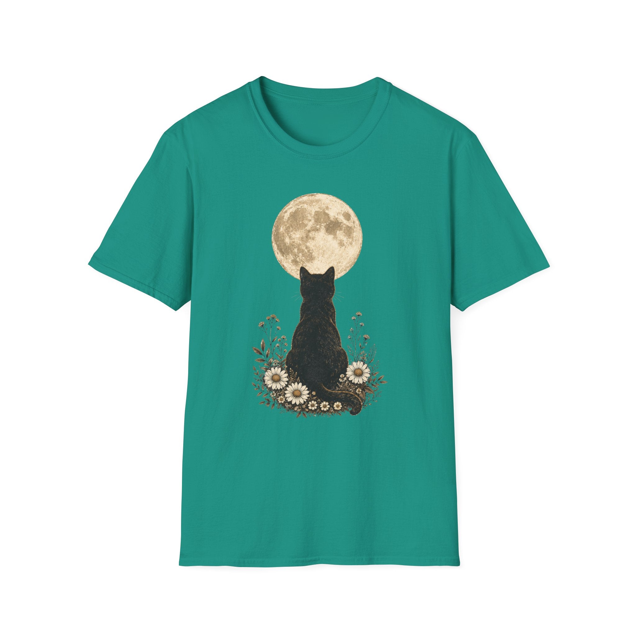 Black cat Moon T-Shirt