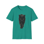 Black cat walking T-Shirt