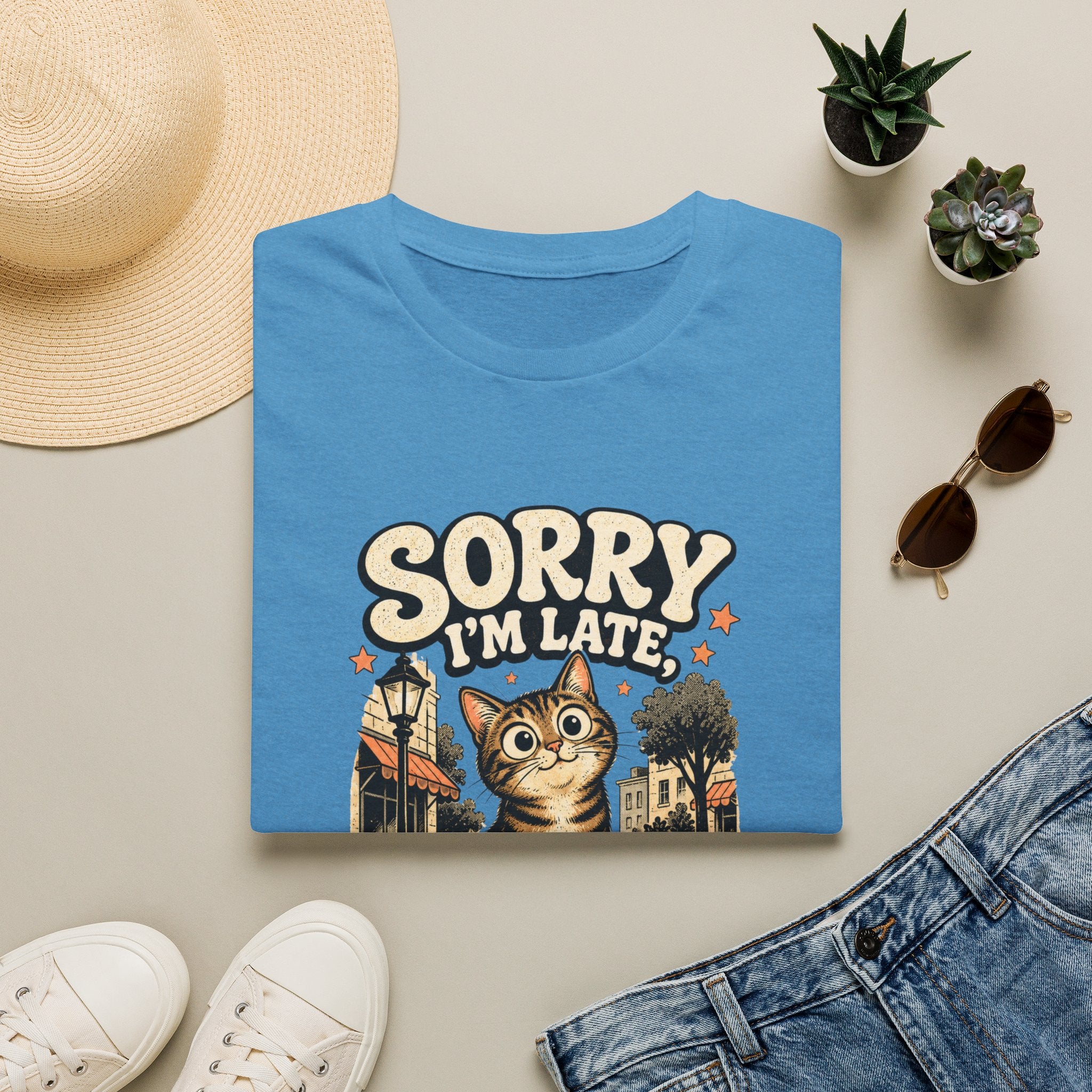 Sorry I'm Late I Saw A Cat-T-Shirt