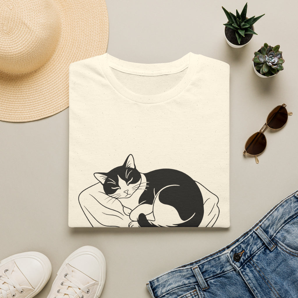 Line Art Tuxedo Sleeping T-Shirt