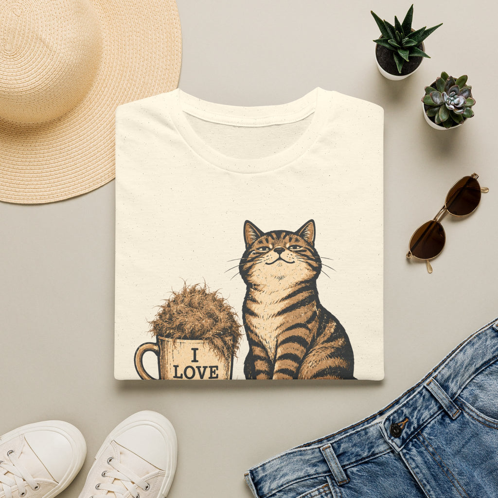 Powered By cat Hair-T-Shirt