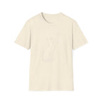 Cat Line Art White T-Shirt