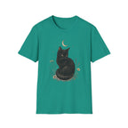 Black cat Moon Turned T-Shirt
