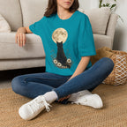 Black cat Moon T-Shirt