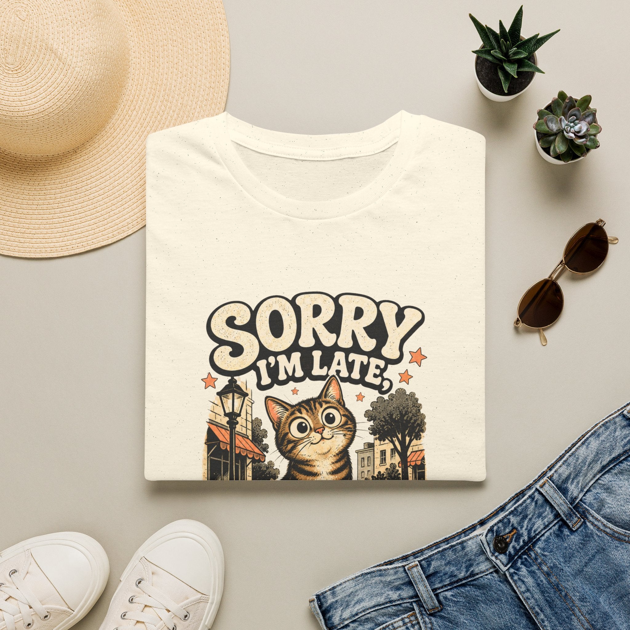 Sorry I'm Late I Saw A Cat-T-Shirt