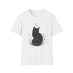 Black cat Moon Turned T-Shirt