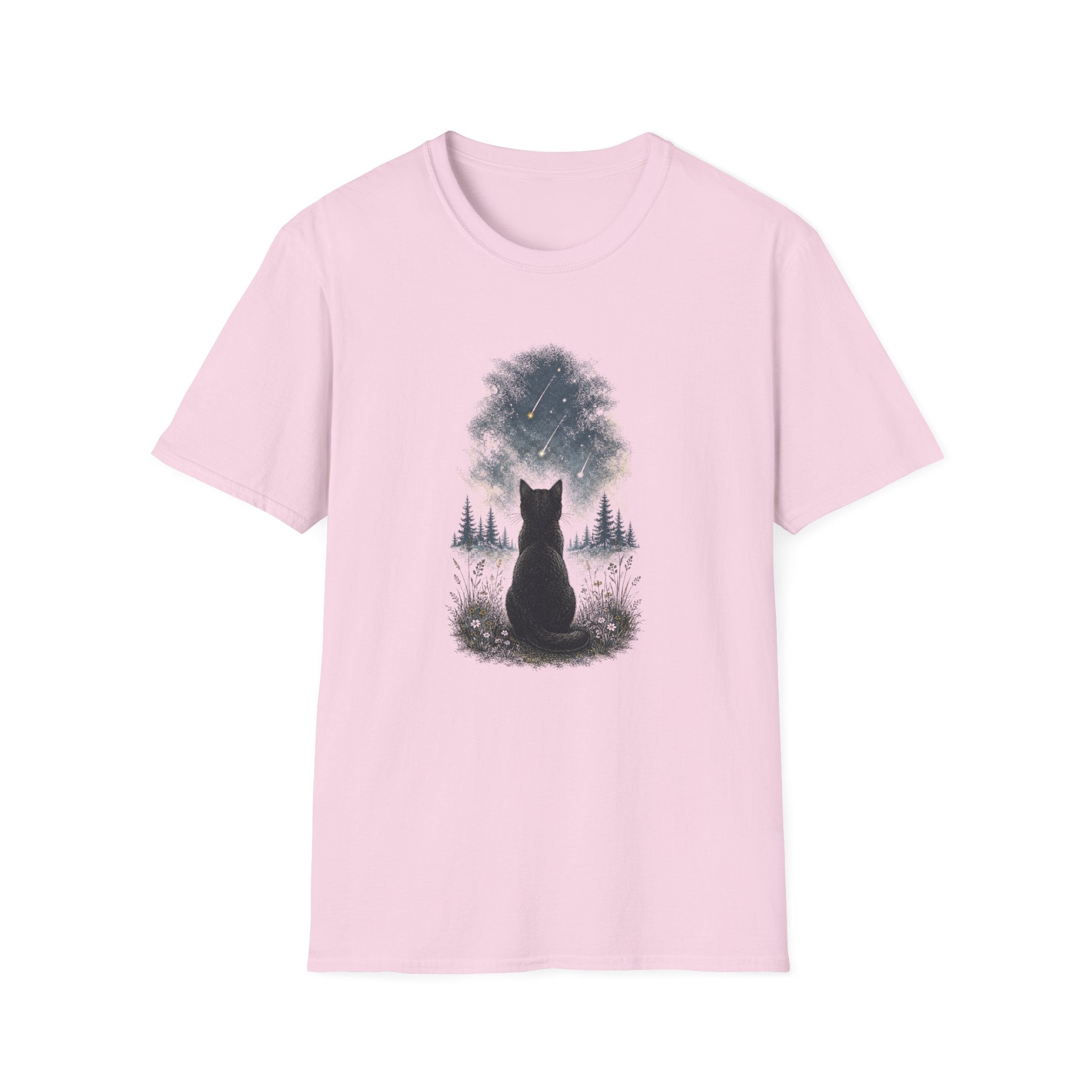 Cat watching Stars T-Shirt