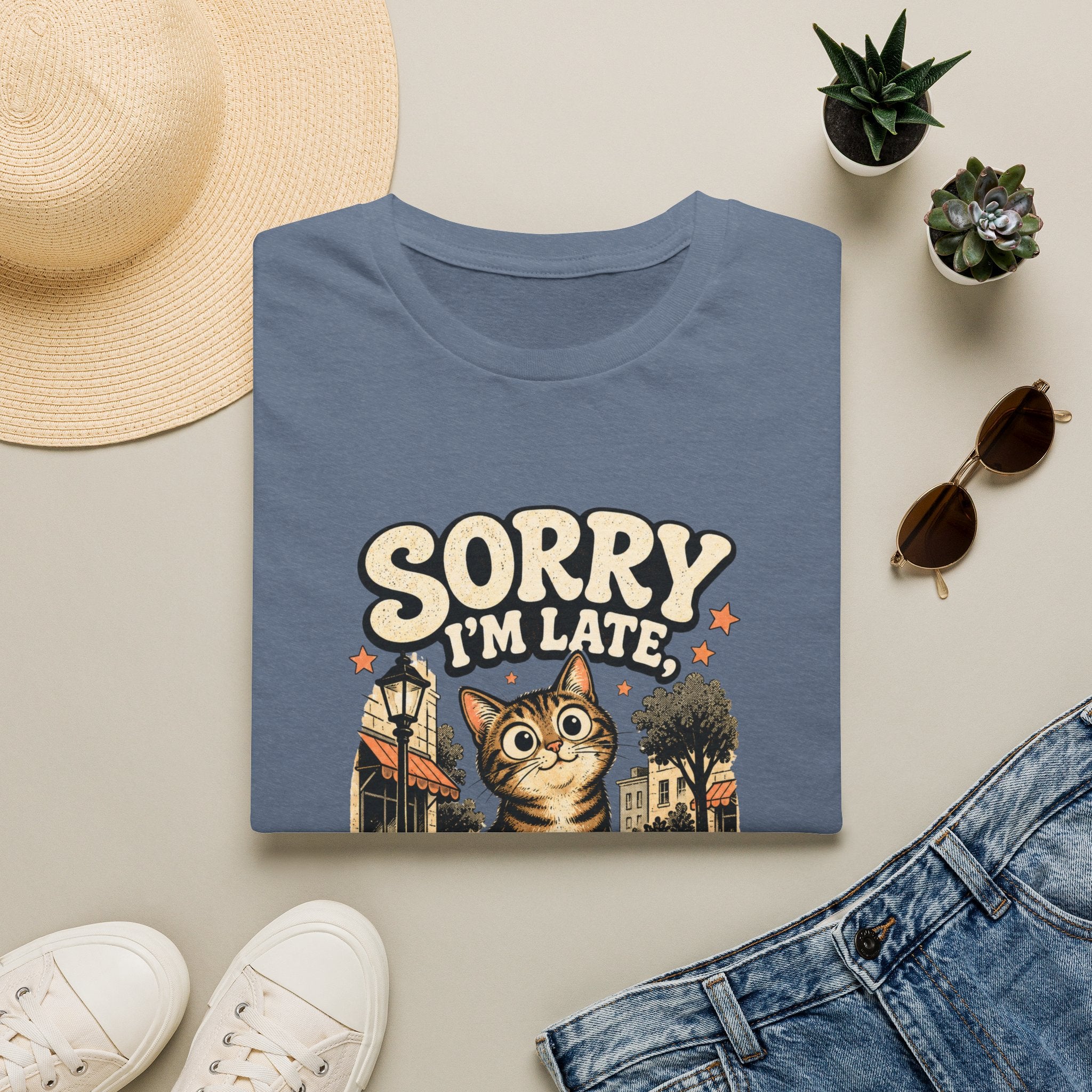 Sorry I'm Late I Saw A Cat-T-Shirt