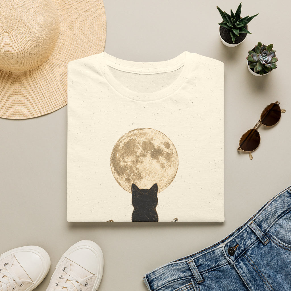 Black cat Moon T-Shirt