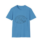 Cat Outline Black T-Shirt